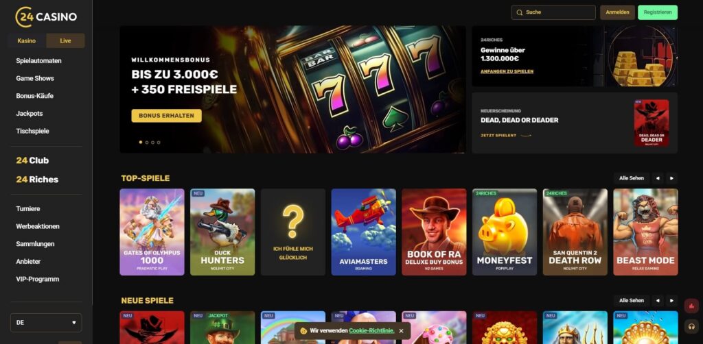24Casino Deutschland Bonus