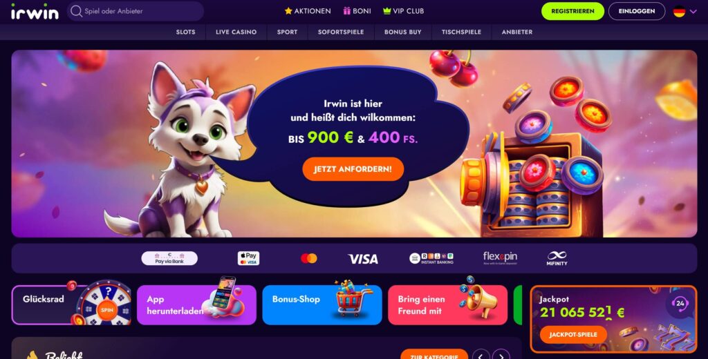 Irwin Casino Deutschland Bonus