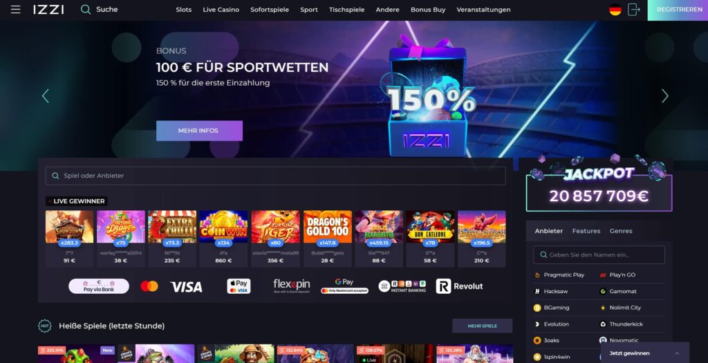 Izzi Casino Deutschland Bonus
