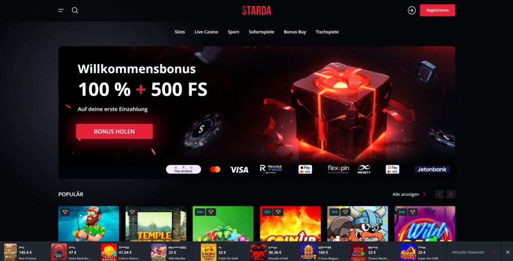Starda Casino Deutschland Bonus
